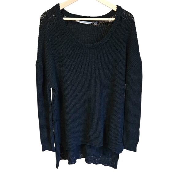 Soft Surroundings Black Knit High Low Scoop Neck Sweater Women’s XL - Picture 1 of 5